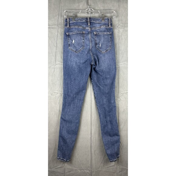 Wild Fable Skinny Jeans Juniors Denim High Rise Distressed Side Stripe 25x27 - Picture 2 of 9